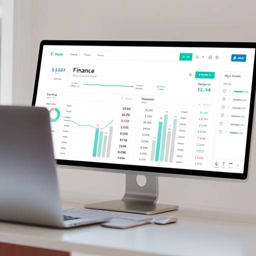 Una persona usando un lector de pantalla para navegar por un sitio web financiero.