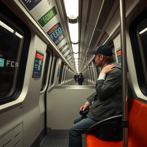 Una persona utilizando el metro en Madrid