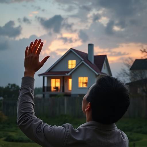 Una persona visualizando una casa nueva como meta financiera, simbolizando el ahorro para un futuro